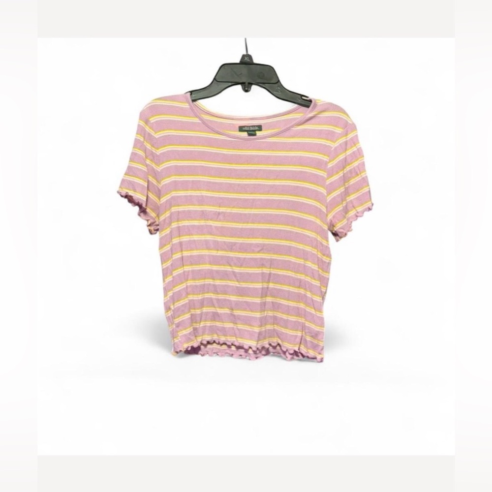 Wild Fable Lilac and Yellow/White Striped Tee